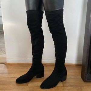 Steve Madden Women's Black Suede Knee High Boots, Size 8.5